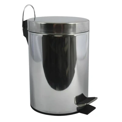 Afbeelding van MSV Pedaalemmer rvs glans zilver 3L klein model 16 x 25 cm Badkamer/toilet