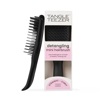 Afbeelding van Tangle Teezer Mini ontwarrende haarborstel, zacht voor nat haar, tweetraps tanden en comfortabele handgreep, ideaal kinderen reizen, vermindert knopen breuken