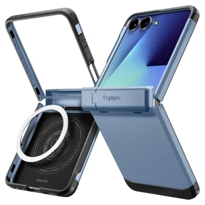 Afbeelding van Spigen Tough Armor Pro MagFit beschermhoes compatibel met Samsung Galaxy Z Flip 7 Sierra blauw
