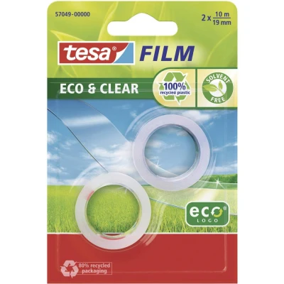 Afbeelding van tesa 57049 00000 13 tesafilm Eco &amp; Clear Transparant (l x b) 10 m 19 mm 2 stuk(s)