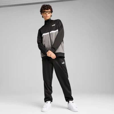 Afbeelding van Puma Colorblock SUIT SET Trainingspak, Heren, Maat: XS, Black