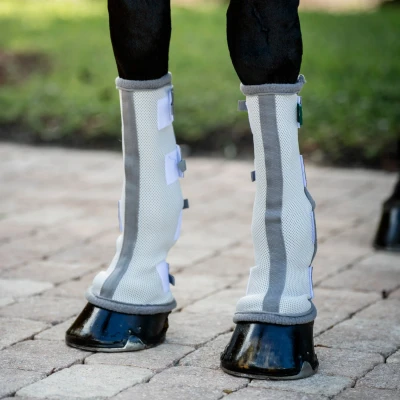 Image de Horseware Fly Boots Set of 2 Argent/Bleu MarineVendu par Agradi
