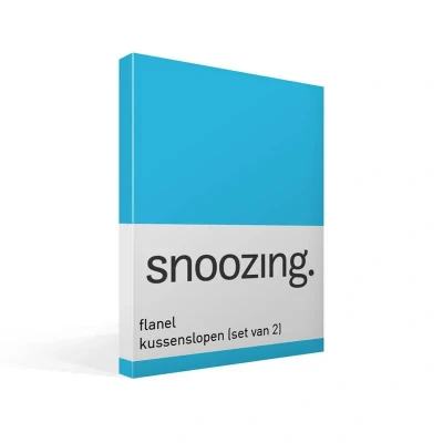 Afbeelding van Snoozing Flanel Kussenslopen Set van 2 60x70 cm Turquoise