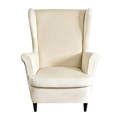 Afbeelding van Stoelhoezen met oren, oorfauteuil, 2 delig, beschermhoes, fluweel, rekbaar
