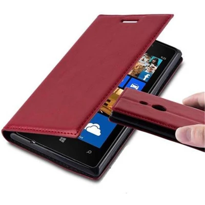 Afbeelding van Cadorabo Hoesje geschikt voor Nokia Lumia 925 in APPEL ROOD Beschermhoes met magnetische sluiting, standfunctie en kaartvakje Book Case Cover Etui