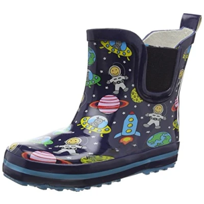 Image de BECK Space Boy Bottes en caoutchouc à tige courte, bleu, 21 EU