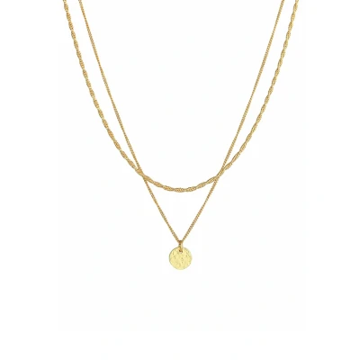 Afbeelding van Elli Layer LOOK Ketting goldcoloured, Dames, Maat: 45, Gold/coloured