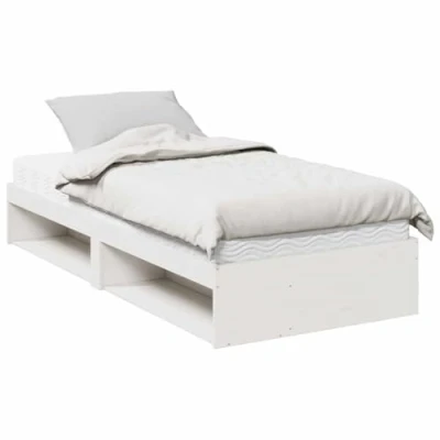 Afbeelding van vidaXL Slaapbank met matras 90x200 cm massief grenenhout wit