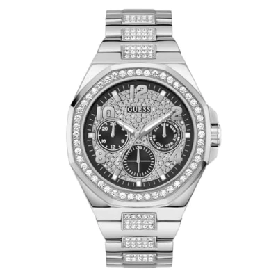 Afbeelding van Guess Empire Horloge silvercoloured, Heren, Maat: One Size, Silver coloured