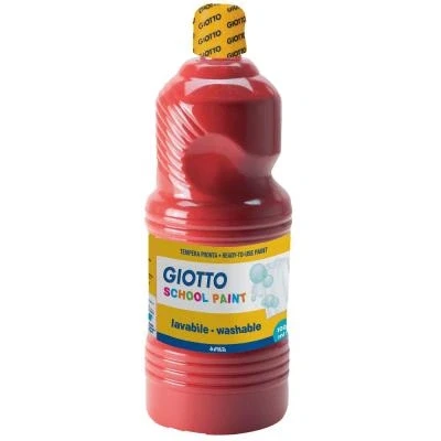 Image de Flacon de 1 Litre gouache liquide lavable Giotto. Coloris rouge