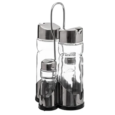 Afbeelding van Zoutvaatje met deksel Secret de Gourmet Multicolour Transparant Glas Roestvrij staal