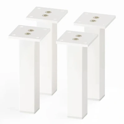Afbeelding van sossai® Exclusief klein meubelpoten E3MF hoogte: 150 mm kleur: wit materiaal: aluminium set van 4 montageaccessoires inbegrepen