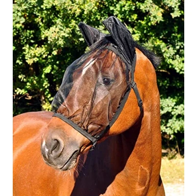 Afbeelding van Waldhausen Vliegenmasker Basic met Oren Zwart Pony