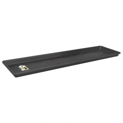 Afbeelding van Elho Schotel Balkonbak Green Basics Zwart Plantenschotel 47x15x3 cm