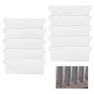 Afbeelding van 10 stuks rechthoekige gewichten verticaal, 127 mm gewicht voor verticale rolgordijnen, onderste latten, reserveonderdelen, reparatieset gordijnen, wit