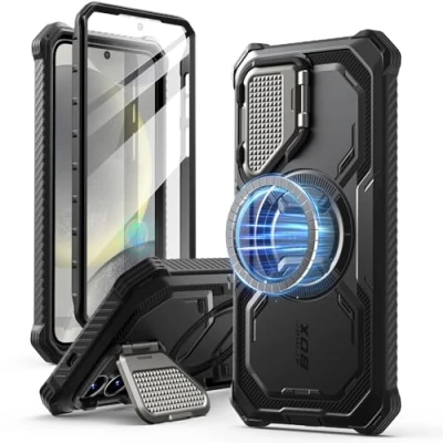 Afbeelding van Armorbox geschikt voor Samsung Galaxy S25 Plus hoesje met screen protector Zwart