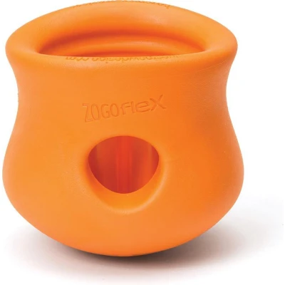 Afbeelding van West Paw Toppl Zogoflex Sterk Honden Speelgoed Slowfeeder Oranje Large 10 cm