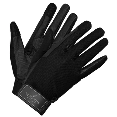 Afbeelding van Equestrian Stockholm Rijhandschoenen Summer Black Edition