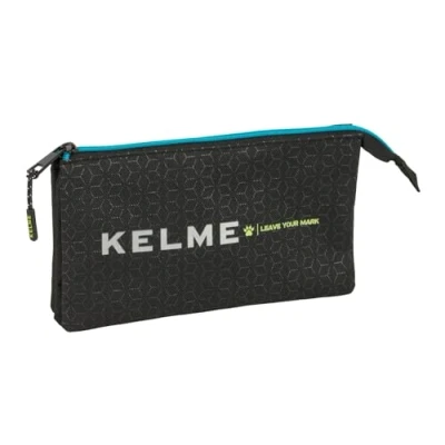 Afbeelding van Pennenetui met 3 vakken Kelme Iron Zwart 22 x 12 cm
