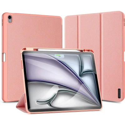 Afbeelding van Dux Ducis Tablet hoes geschikt voor iPad Air (2024) 13 Inch Domo Book Case Auto Wake/Sleep functie Roze