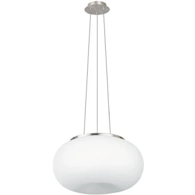 Afbeelding van EGLO Optica Hanglamp 2 Lichts Ø350mm. Nikkel Mat Wit