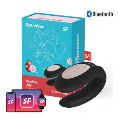 Afbeelding van Satisfyer Double Joy Koppel Vibrator Zwart