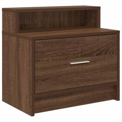 Afbeelding van vidaXL Nachtkastje met lade 51x31x47 cm bruin eikenkleurig