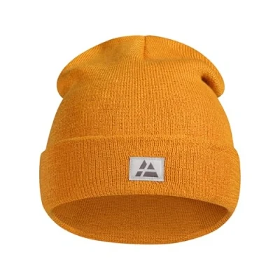 Afbeelding van DANISH ENDURANCE Beanie van Gerecycelde Materialen Gebreid Mosterdgeel