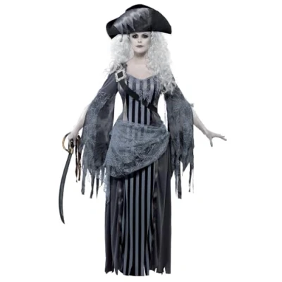 Afbeelding van Piraat geest dameskostuum Halloween verkleedkleding maat S (36 38)