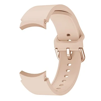 Afbeelding van System S Flexibele siliconen horlogeband voor Samsung Galaxy Watch 4 Roze 20 mm Candy Pink Eine Grösse Classic, Snoep Roze, klassiek