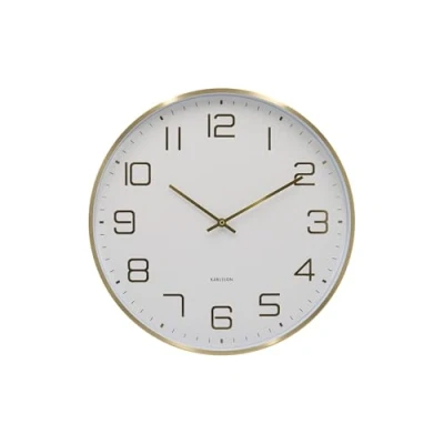 Afbeelding van Karlsson Wandklok Elegance Glow Wit Ø40cm Scandinavisch