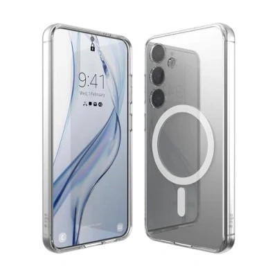 Afbeelding van Elago Transparante magnetische hybride beschermhoes compatibel met Samsung Galaxy S24, MagSafe, PC + TPU, anti vergeling, nauwkeurige uitsparingen voor de camera