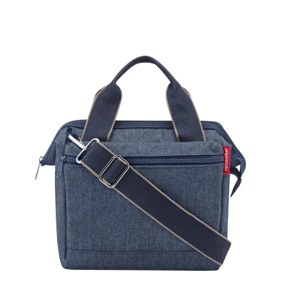 Afbeelding van Reisenthel Travelling Allrounder Cross herringbone dark blue Damestas