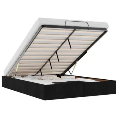Afbeelding van vidaXL Bedframe zonder matras 140x200 cm stof zwart