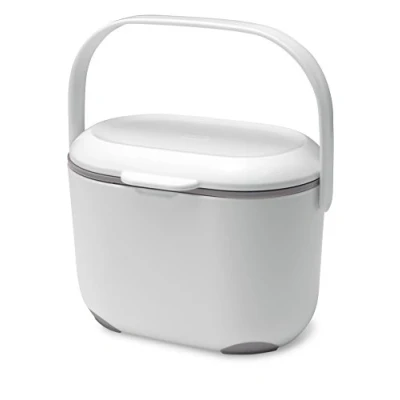Afbeelding van Prullenbak Compost Caddy GFT afvalbakje losse binnenemmer Wit/Grijs