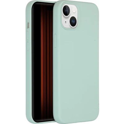 Afbeelding van Accezz Hoesje Geschikt voor iPhone 15 Plus Siliconen Liquid Silicone Backcover blauw