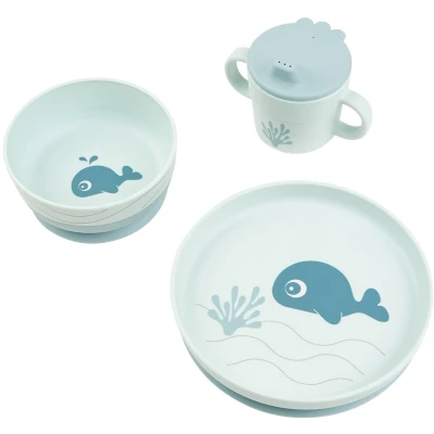 Afbeelding van Done By Deer Foodie Kinderserviesset 3 delig Blauw