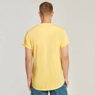 Afbeelding van G STAR LASH Tshirt basic, Heren, Maat: Medium, Lt buff yellow gd