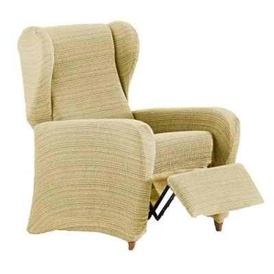 Afbeelding van Eysa Aquiles elastische banksprei relaxstoel kleur 01 beige, polyester katoen, 37 x 29 5 cm