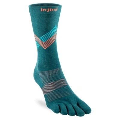 Afbeelding van Injinji Run Lightweight Crew Coolmax teensokken Lagoon groen/Roze 40 44