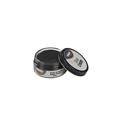 Afbeelding van TRG schoencrème met bijenwas donker grijs 50 ml