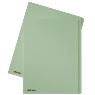 Image de Esselte chemise en carton avec bord décalé de 10 mm A4 (100 chemises) vert