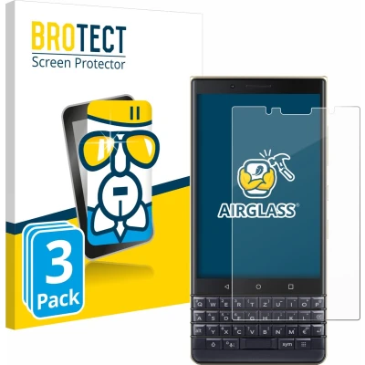 Afbeelding van BROTECT Screenprotector voor BlackBerry Key2 LE Folie Beschermfolie Beschermglas transparant (3 Stuks)