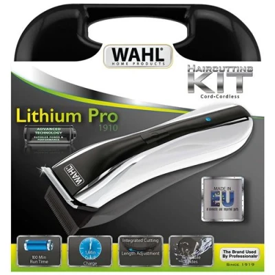 Image de Tondeuse homme WAHL Lithium PRO Led 1910 Clipper Argent et Noir