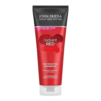Afbeelding van John Frieda Radiant Red Boosting shampoo 250 ml, voor rood haar, kleurstimulator en deponeert
