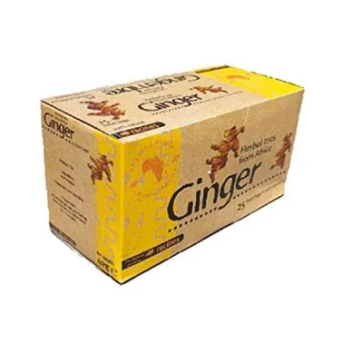 Afbeelding van Set van 3 blikjes infusies 100% gember + een mooie stickers het merk Products x 25 zakjes 1,6 g