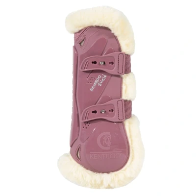 Image de Kentucky Horsewear Protèges Tendons Bamboo Elastic Vegan Sheepskin Rose Vieux XS