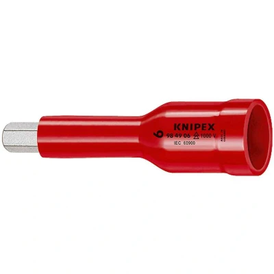 Image de KNIPEX 98 49 06 capuchon pour cliquet, vis à six pans creux 1/2&quot; 75 mm