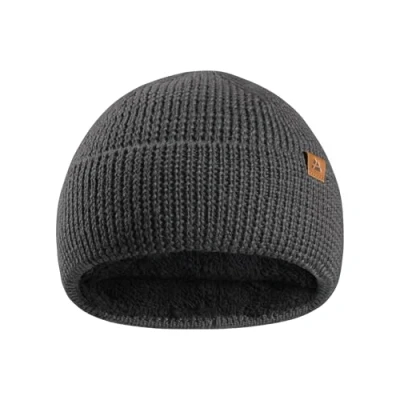 Afbeelding van DANISH ENDURANCE Beanie met Merinowol voor Kinderen Fleece Binnenvoering Ultrawarm Grijs