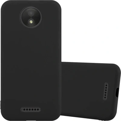 Afbeelding van Cadorabo Hoesje geschikt voor Motorola MOTO C PLUS in CANDY ZWART Beschermhoes gemaakt van flexibel TPU silicone Case Cover